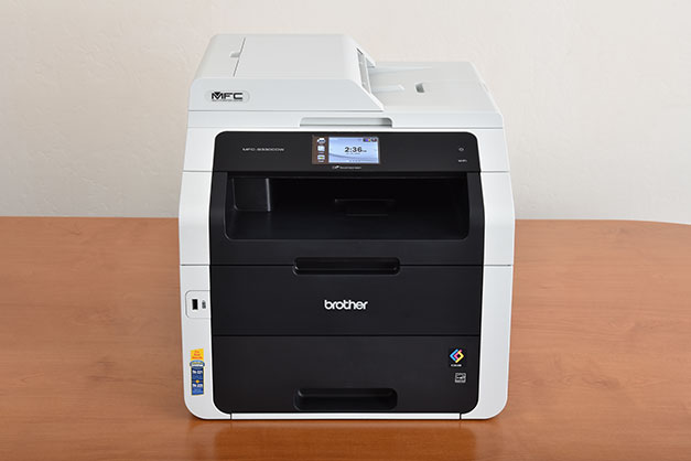 Brother MFC-9340CDW pictured with the printer cover closed.