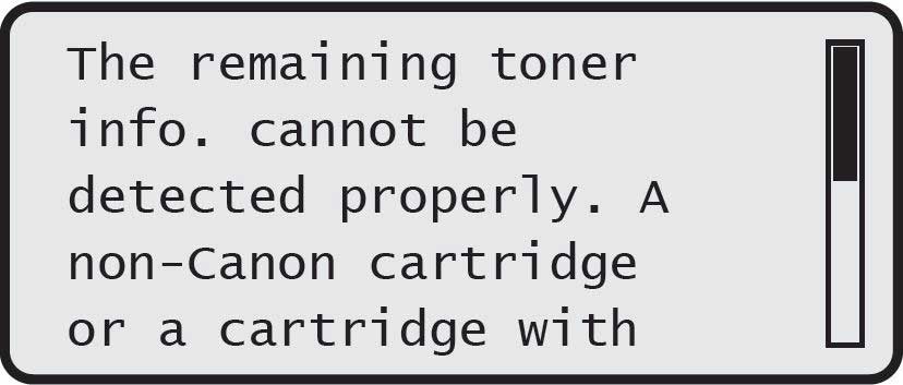 The Remaining Toner Info Cannot be Detected