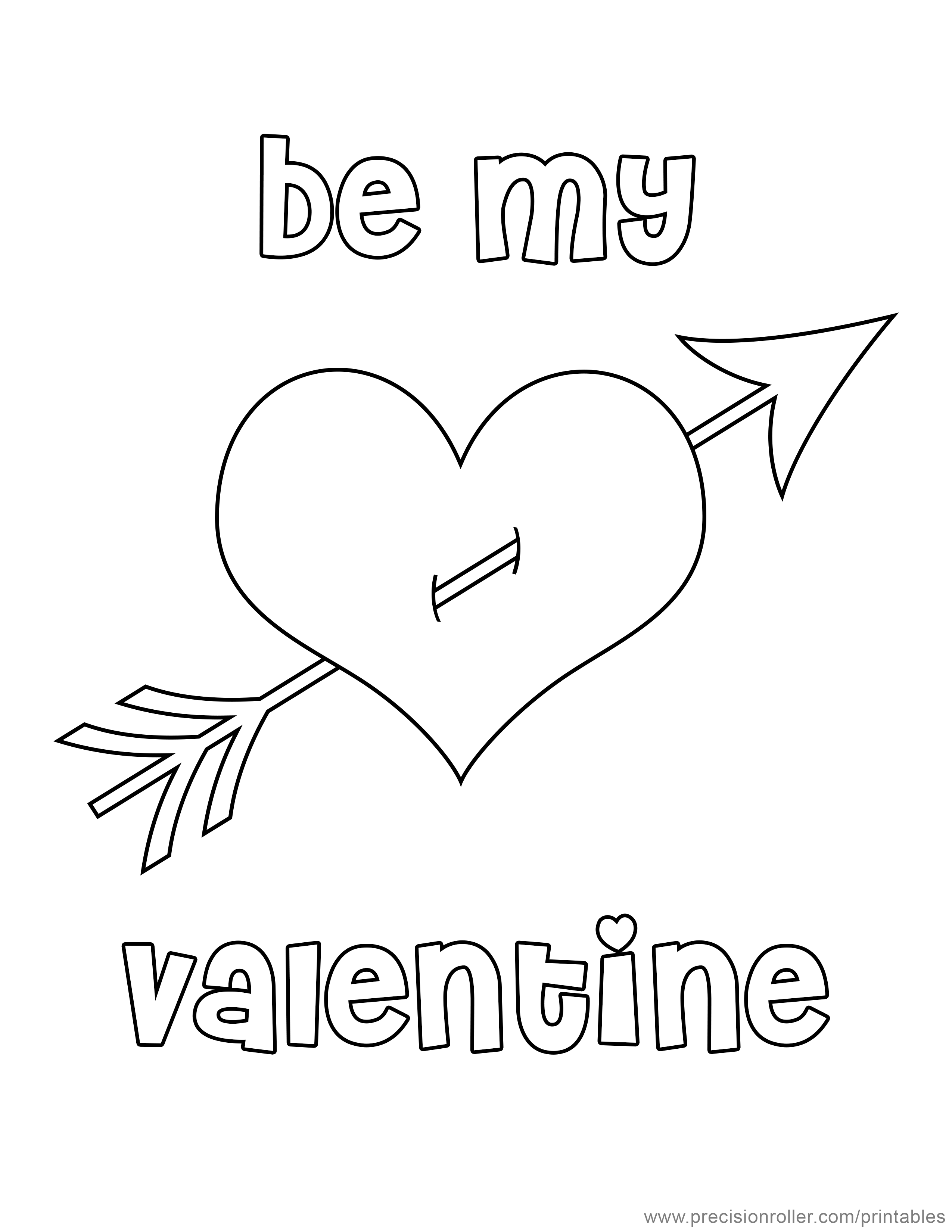 Valentine's Day Heart Coloring Page - Precision Printables