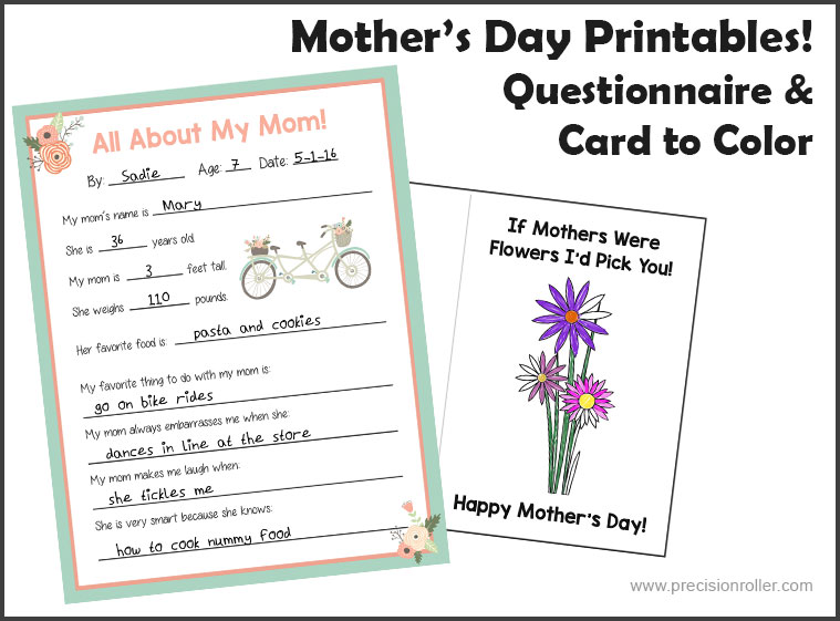 Mother's Day Card and Questionnaire