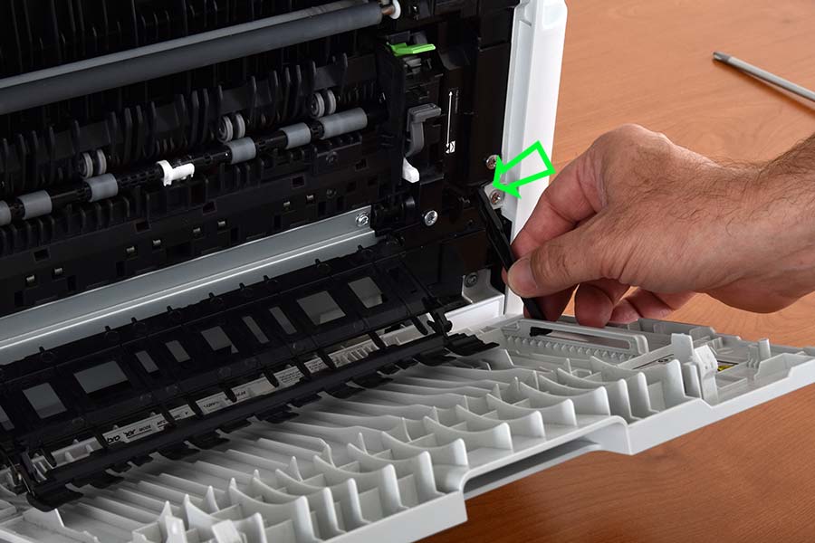 Attach support arms snap into place