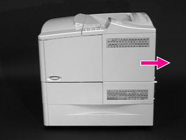 HP LaserJet 4000 HP LaserJet 4000 Removing the Rear Right Side Cover