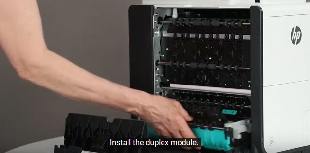 Install the duplex module in your HP PageWide Pro 452dn/dw.