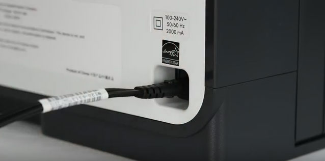 Reconnect the power cord to the HP Pagewide Pro 477