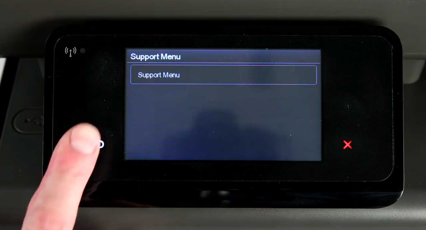 Press the Back button on your HP OfficeJet Pro X476 to return to the Home screen.