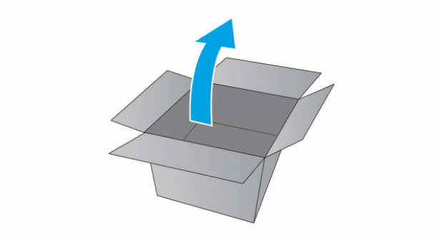 Unpack the HP OfficeJet replacement duplex module.