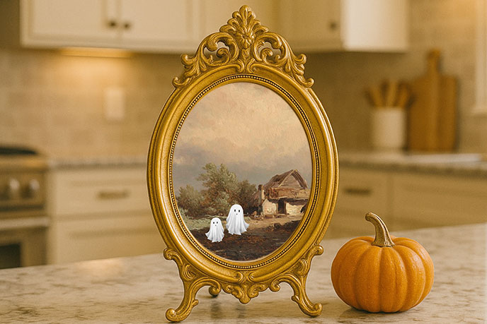 Boo-tiful Cottage Scene Halloween Free Printable
