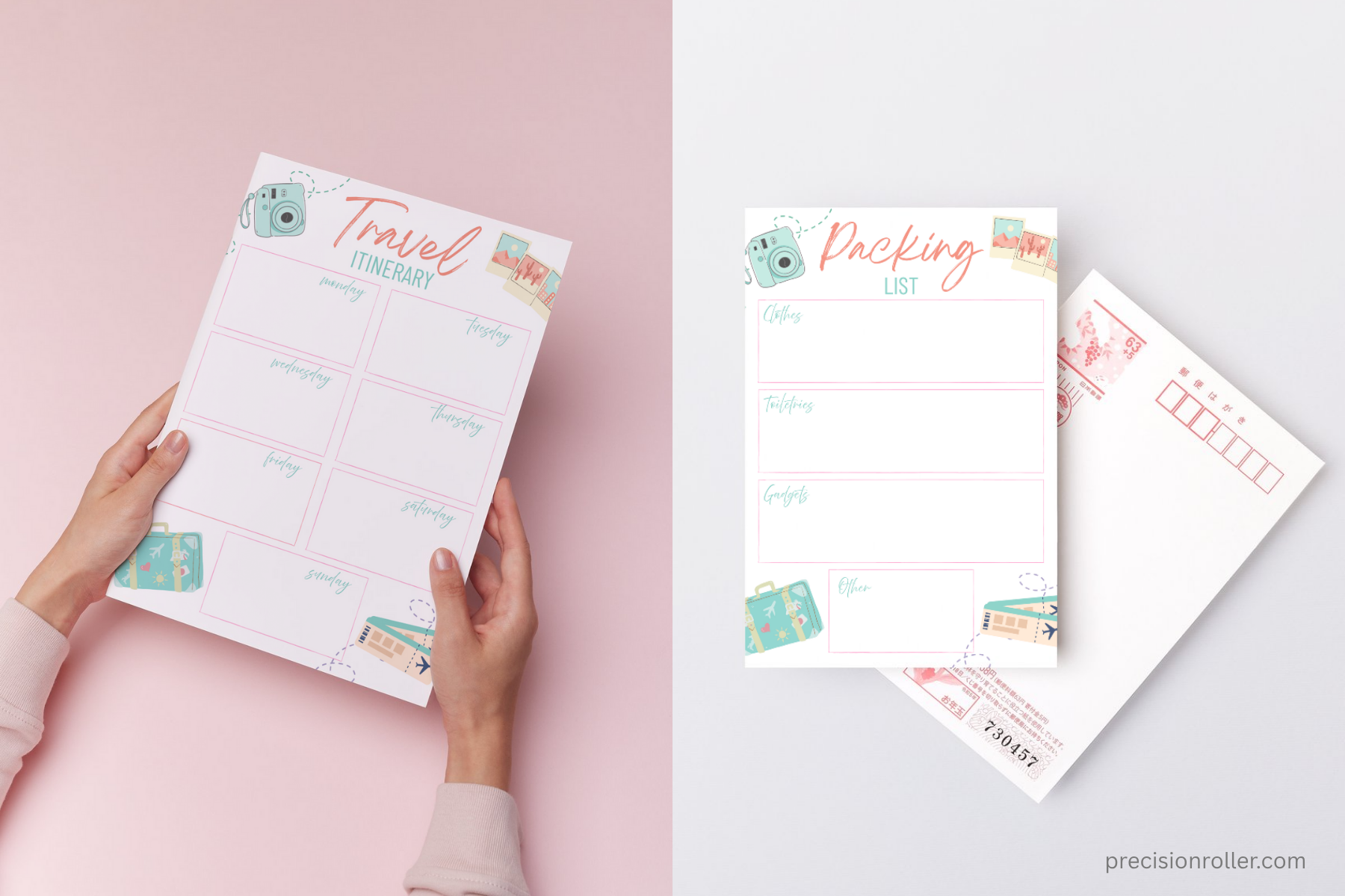 Free Printable Summer Travel Itinerary Planner with Bonus Packing List!