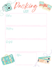 Summer Travel Packing List Printable