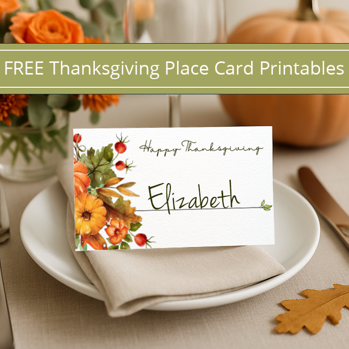 Free Printable Thanksgiving Place Cards