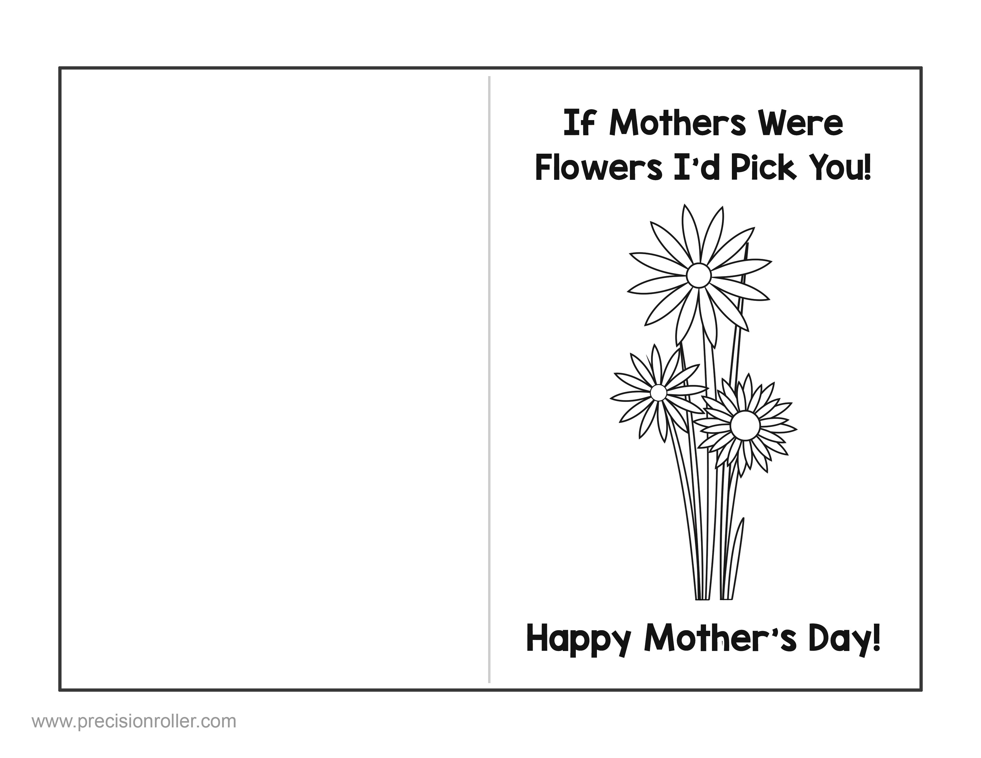 Mother's Day Card and Questionnaire Precision Printables