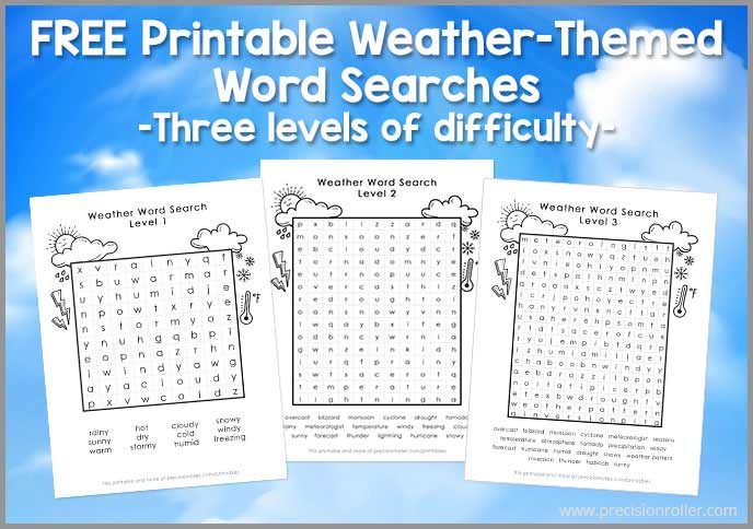 Weather-Themed Word Search
