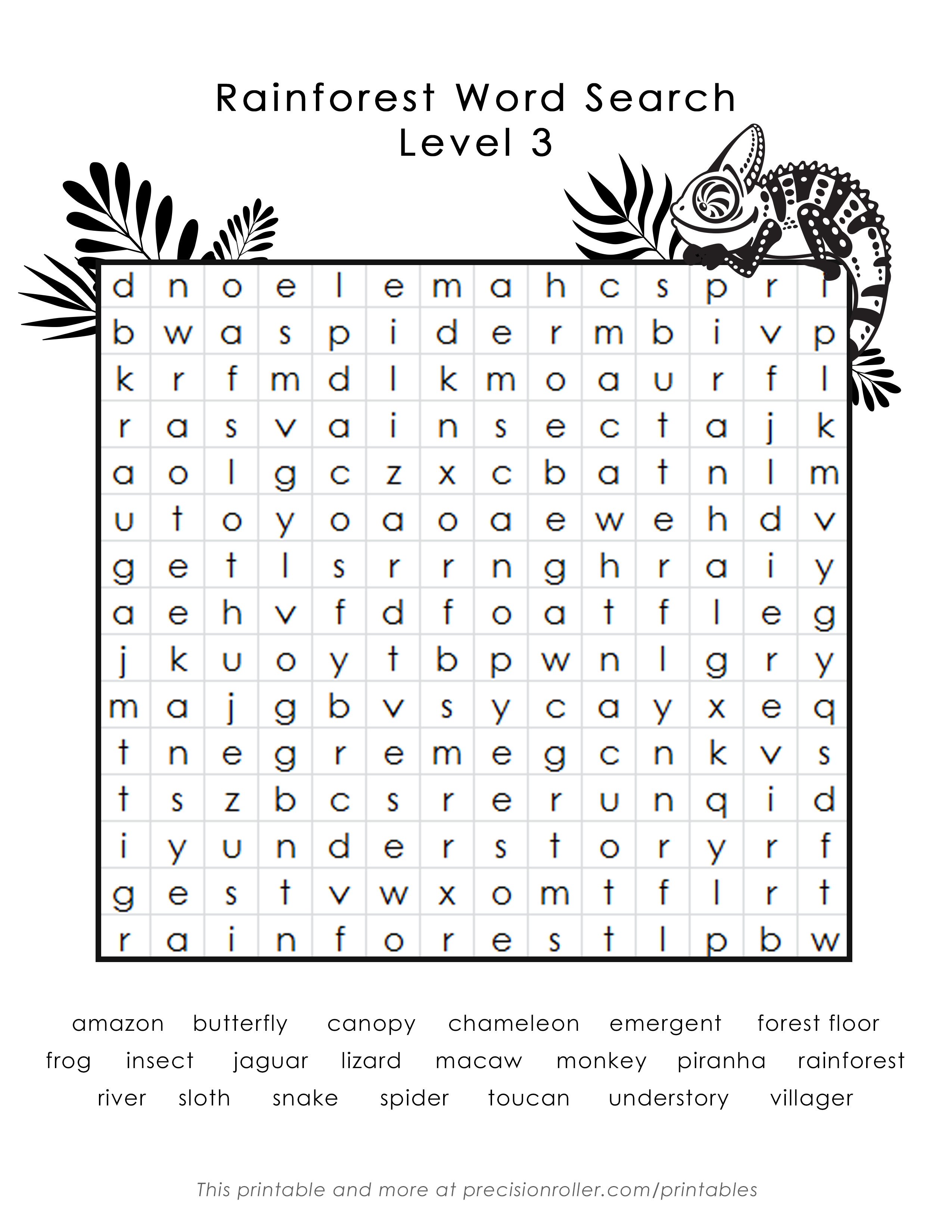 Free Word Search Printable For Students