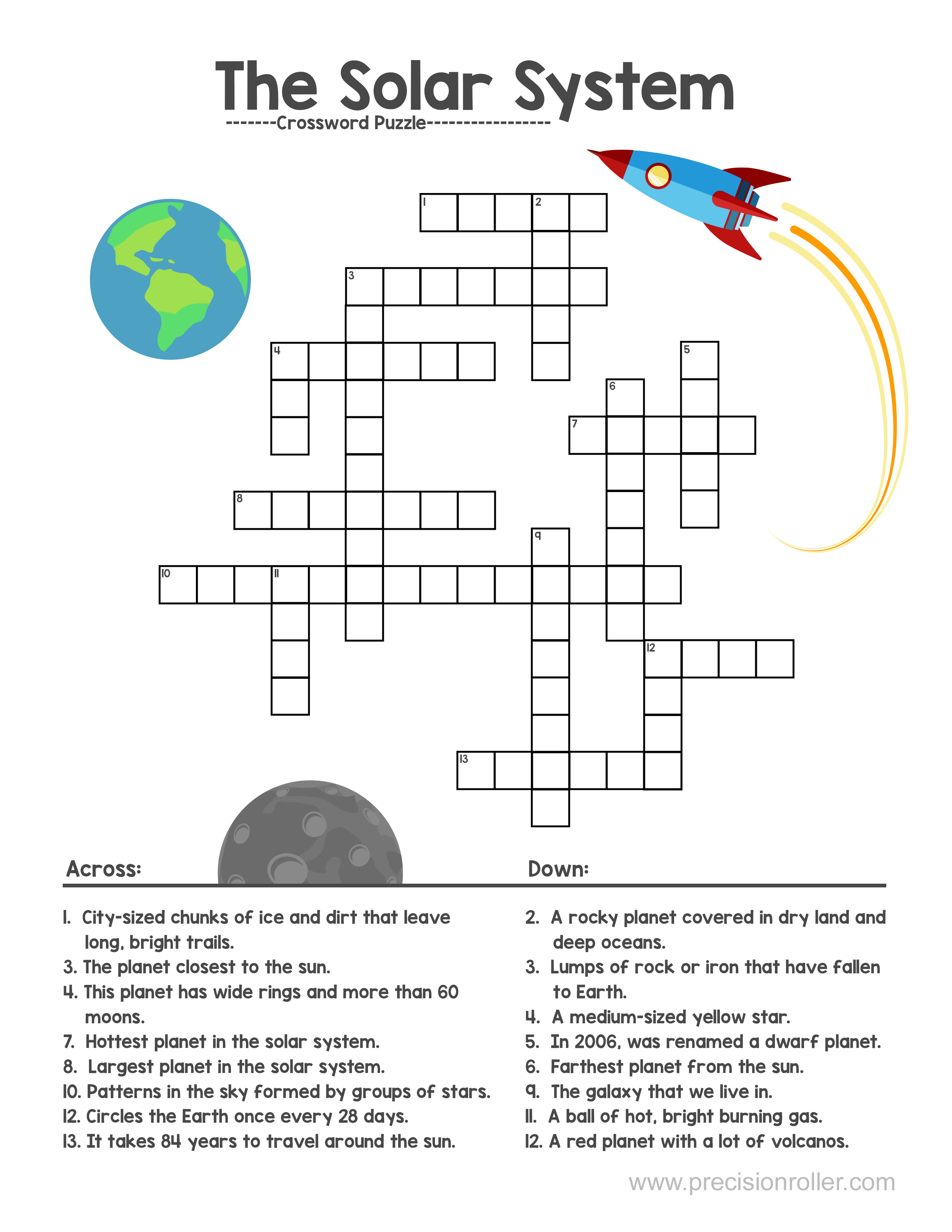 Solar System Esl Printable Crossword Puzzle Worksheet Solar System Solar System Esl Printable Crossword Puzzle Worksheet Solar System