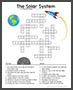 &ldquo;The Solar System Crossword Puzzle&rdquo; free drawcards printable thumbnail