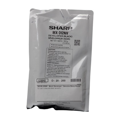 OEM New Sharp MX-312NV, MX312NV Developers Sharp Black Developer