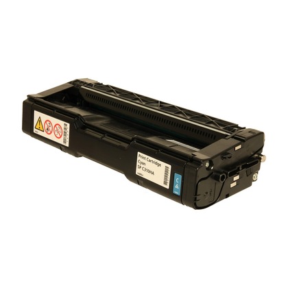 Cyan High Yield Toner Cartridge for the Ricoh Aficio SP C312DN (large photo)
