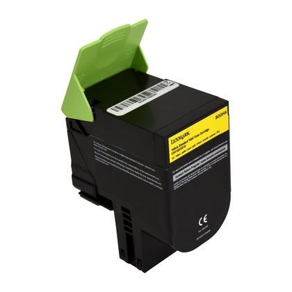 Lexmark 80C0H40 Yellow High Yield Toner Cartridge (large photo)