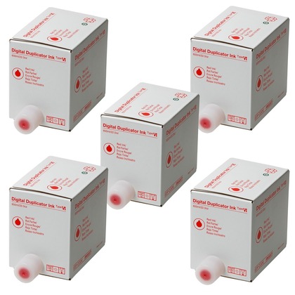 Red Ink, Box of 5 for the Gestetner CP6244 (large photo)