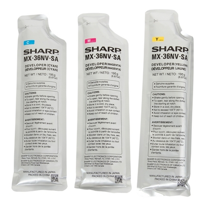Sharp MX-36NV-SA (MX36NVSA) Tri-Color Developer Material Kit Sharp MX-36NV-SA (MX36NVSA) Tri-Color Developer Material Kit