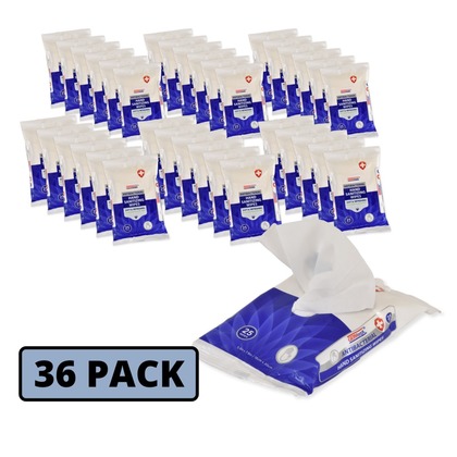 Antibacterial Sanitizing Hand Wipes - Case of 36 Packs (large photo)